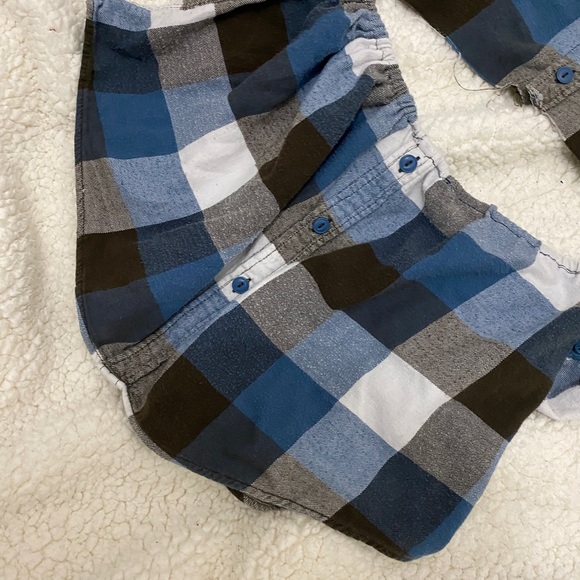 Crop Top & Skirt Set Cozy Upcycled Flannel Recycled Girls Women’s Fall Festival - Picture 4 of 5